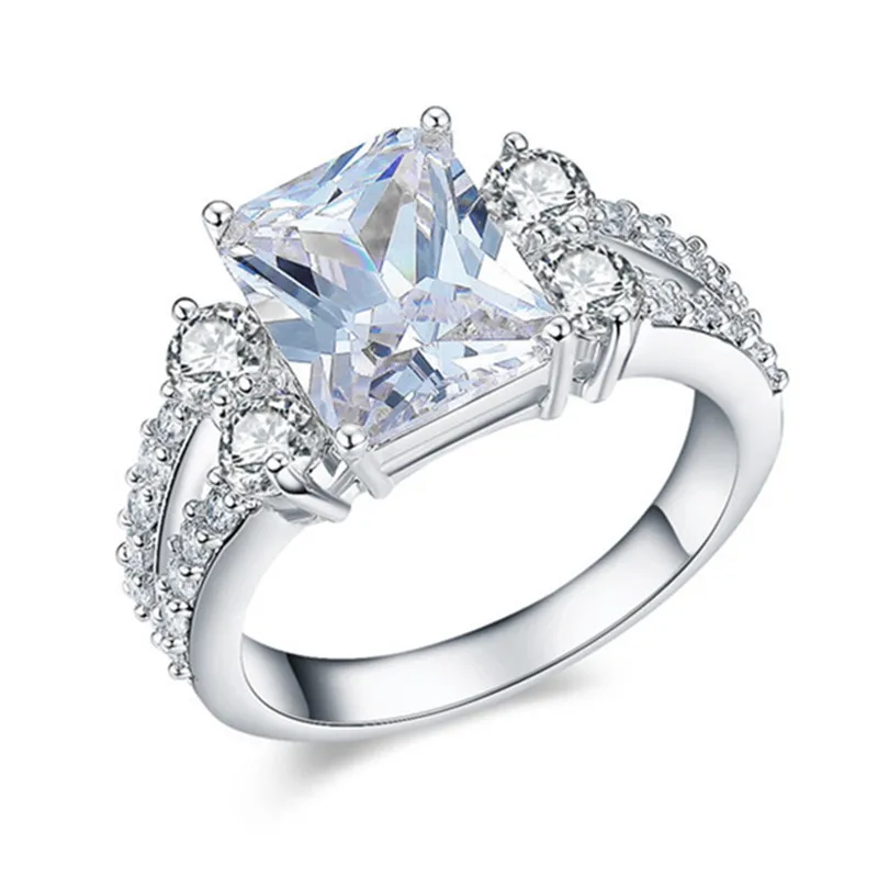 Nuovo Anello Di E-Commerce Transfrontaliero Aliexpress Amazon Sorgente Anello In Oro Reale Placcato Con Zirconi Aaa Micro-Intarsiati