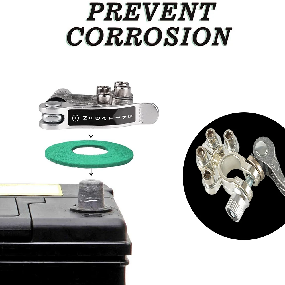 Auto Battery Terminal Connectors Positive Negative Car Battery Terminals Clamp Quick Release Disconnect