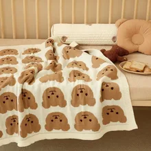 

Baby Napping Blankets Soft Comfortable Keep Warm 100%Acrylic Knitted Blankets Children Multifunctional Outing Quilt Winter New