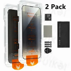 2 Pack Tempered Glass Screen Protector - Auto Dust - Elimination, Bubble - Free, HD Clear, Easy Installation for Xiaomi PocoX8ProMax (2 Pack Anti - spying)