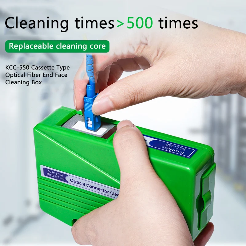 Optical Fiber Cleaning Box Jumper Pigtail Wiping Fiber Box Fiber End Face Interface Cleaner 500 Times