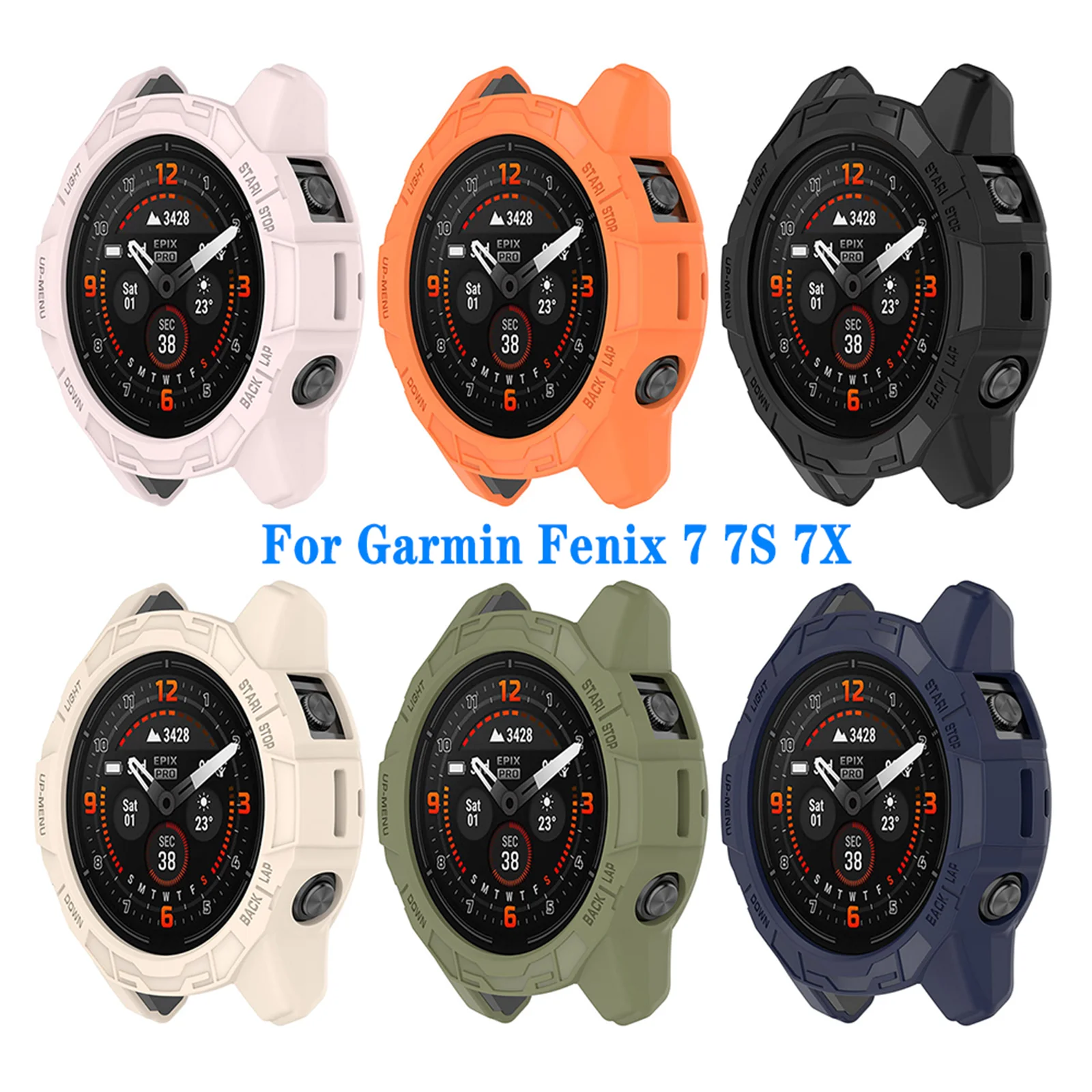 Silicone Smart Watch Screen Protector Bumper Case - Durable Accessories Cover