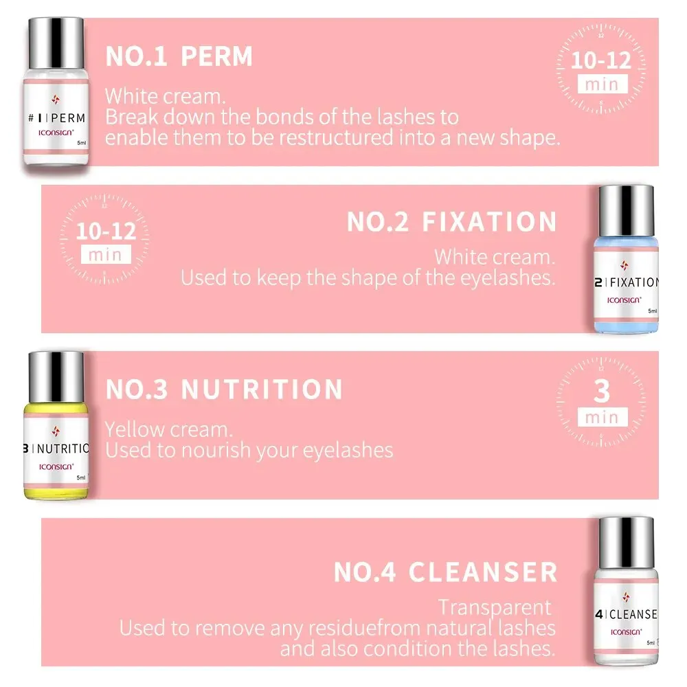 ICONSIGN نسخة مطورة لاش رفع عدة رفع الرموش تدوم 6-...