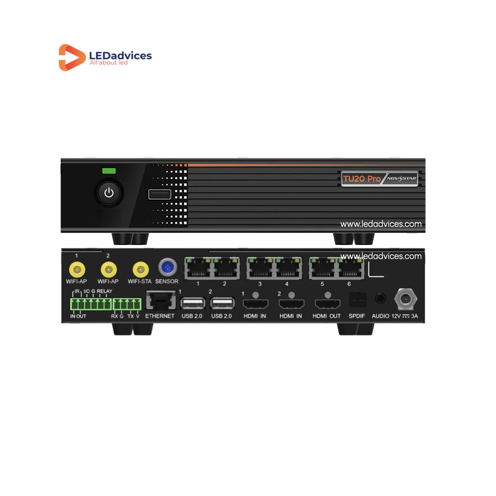 Novastar LED 재생 제어 프로세서, LED 스크린 비디오 월 미디어 플레이어, 안드로이드 iOS 윈도우 무선 제어, TU20 프로  Best5