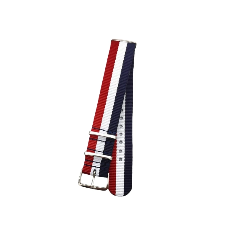 Universal Nylon and Canvas Weave Watch Strap - One Piece Loop Wristband