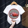 New Summer Disney Cars Children T-Shirt Lightning McQueen Clothes Kawaii Anime Cartoons Kids Boy Girl Hip Hop T Shirt Casual Top 4