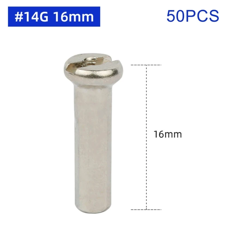 50PCS Brass Spoke Nipple 14G 13G 12G Mountain Road Bicycles Wheel E-bike Scooter Bike Spoke Cap Brass Bike Part Coated