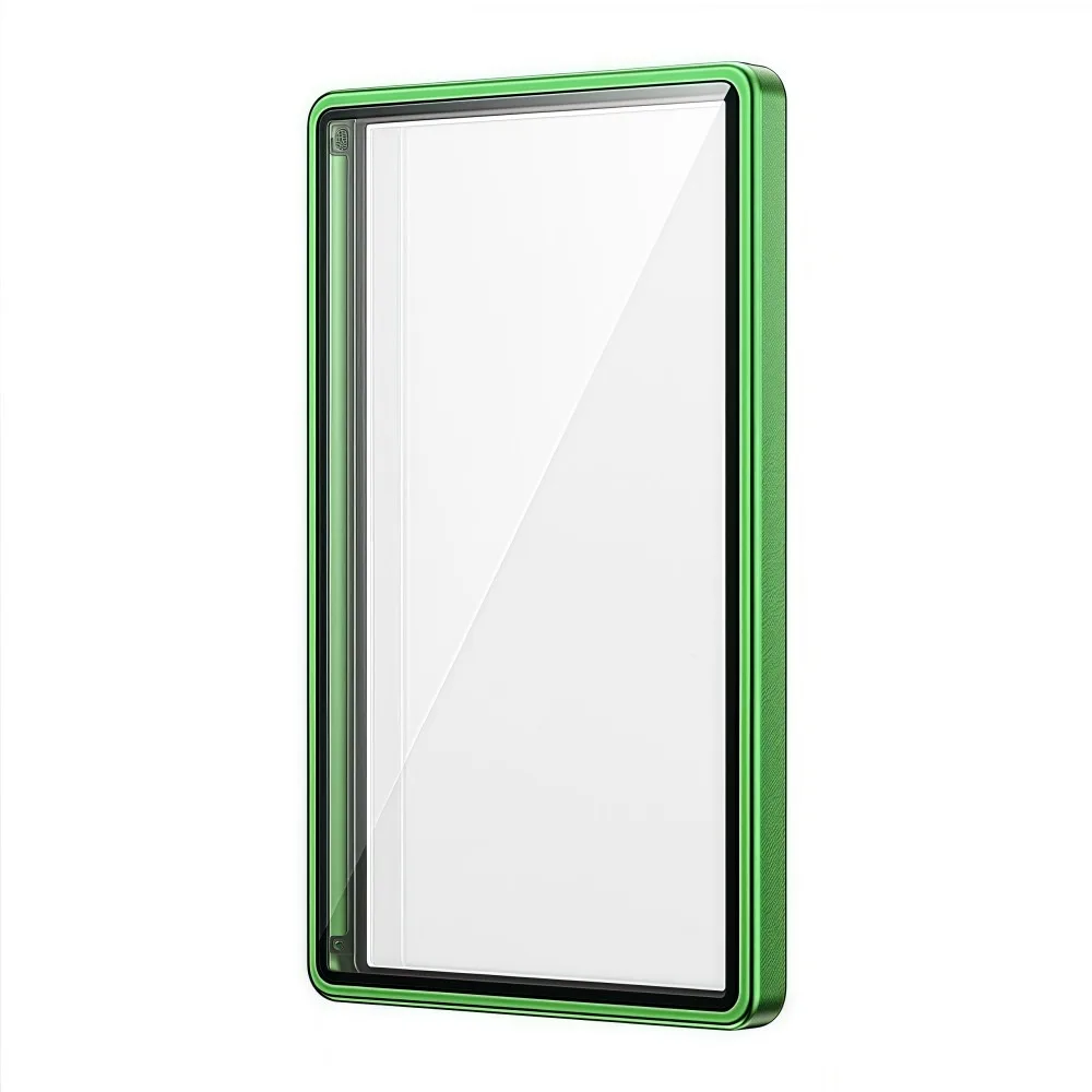Premium Aluminium Frame Card Protector with UV Protection - Double-Sided Glass, Transparent & Durable