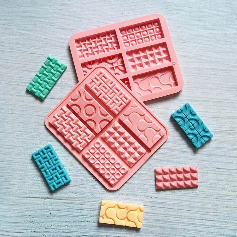 Silicone Mini Rectangular Chocolate Mold Ice Plate Mousse Cake Decoration Baking Mold Biscuit Jelly Candy Tools DIY Kitchen
