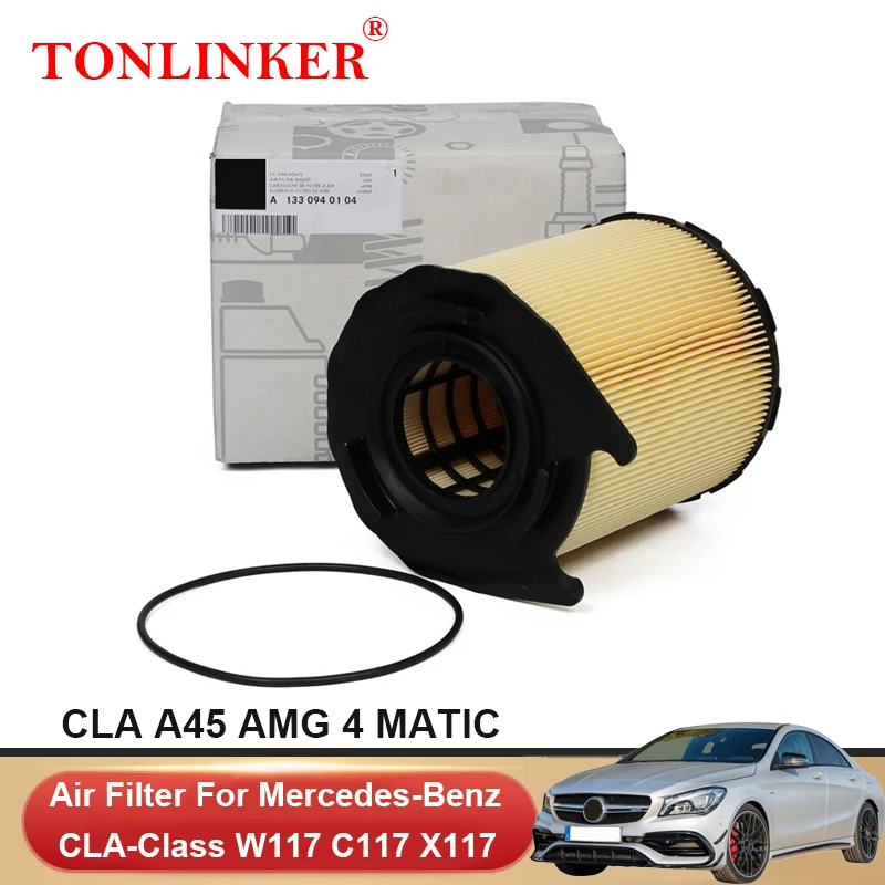 Tonlinker – Filtre À Air Pour Mercedes Benz, Accessoire De Voiture, Classe Cla W117 C117 X117 2013 – 2019 Cla45 Amg 4Matic 2.0L