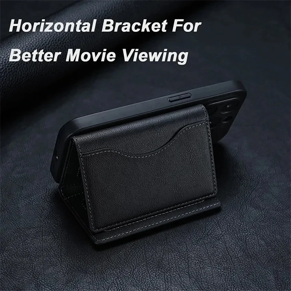Magnetic Shut PU Leather Wallet Card Holder for Business Credit Cards Visiting Card Case Stitched Design Suitable for Men Women