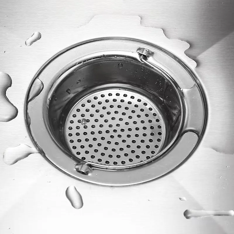 9/11cm Stainless Steel Sink Filter Kitchen Bathroom Sewer Outfall Hair Anti-Blocking Strainer Drain Home Cleaning Accessories