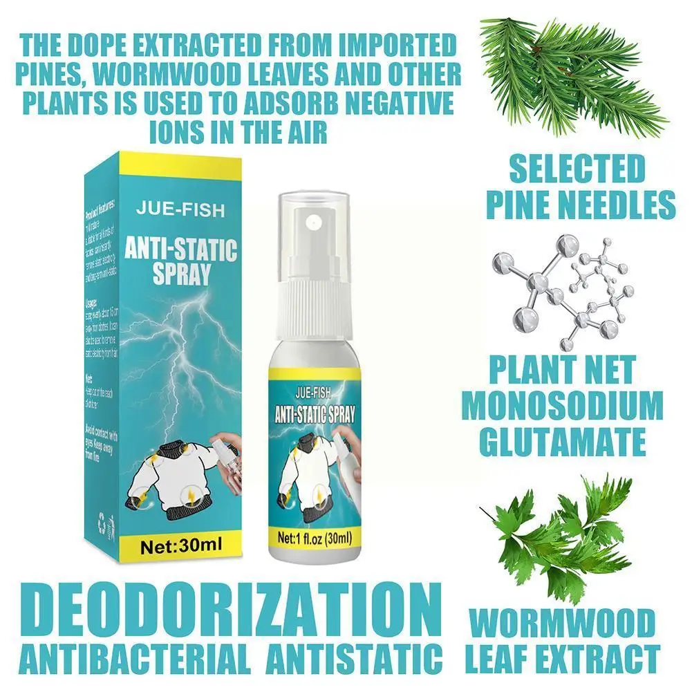 30ml Anti static Cloth & Hair Chemical Fiber Sweater Spray Replenishes