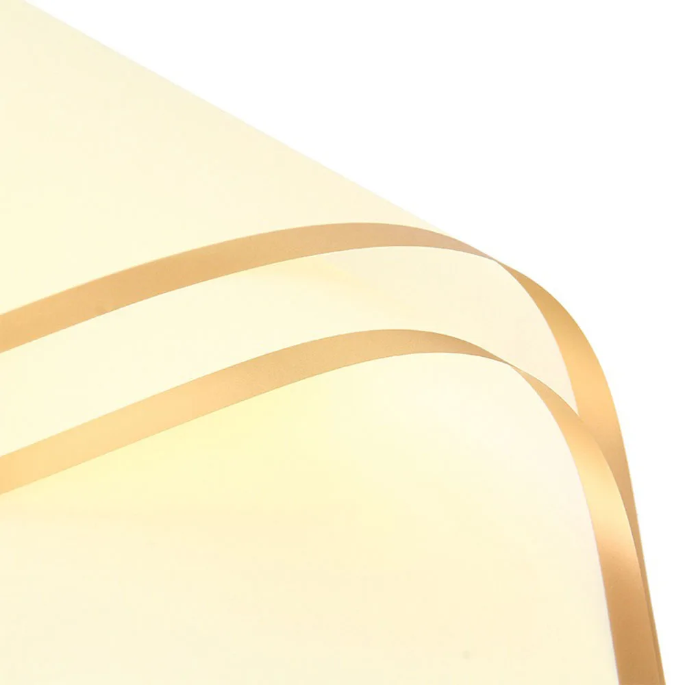 10 Blatt Blumenverpackungspapier mit goldenen Kanten, wasserfeste Blumenstraußverpackung, ideal für DIY-Hochzeiten, Geburtstage, Geschenkverpackungen – Detail 9