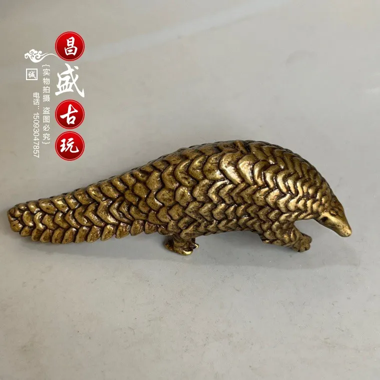 Tè Cinese In Bronzo Piccolo Pet Tea Play Rich Armor World Rame Puro Pangolin Desktop Piccoli Prodotti Giocano Ornamenti
