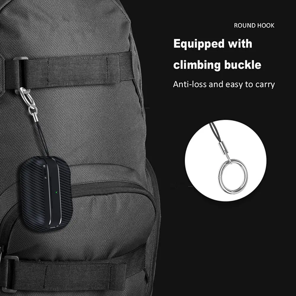 Carbon Fiber Earphone Cover with Hook - Compatible with AirPods Pro