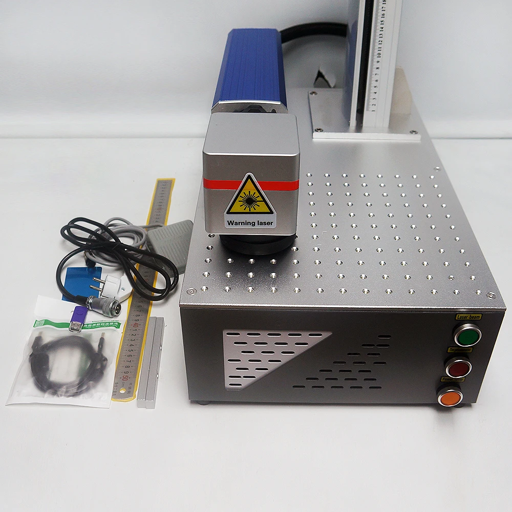 MCWlaser Grabador láser de fibra US Stock Raycus 50W máquina de marcado  láser para grabado de metales 8.661x8.661 in/8.7x8.7 pulgadas área de  grabado