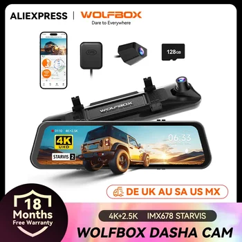 WOLFBOX G900 PRO 4K+2.5K dual dash cam with GPS and Wi-Fi