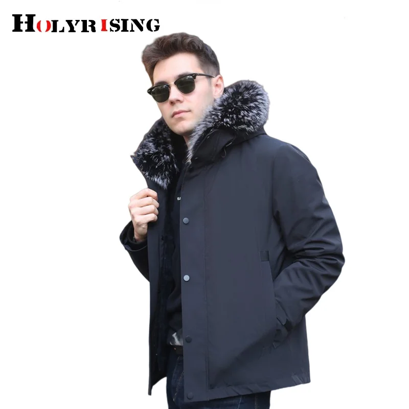 

Мужская парка, зимняя куртка с подкладкой, верхняя одежда большого размера 5xl, деловое пальто из натурального кроличьего меха с карманами, мужское Фирменное пальто, 점19859