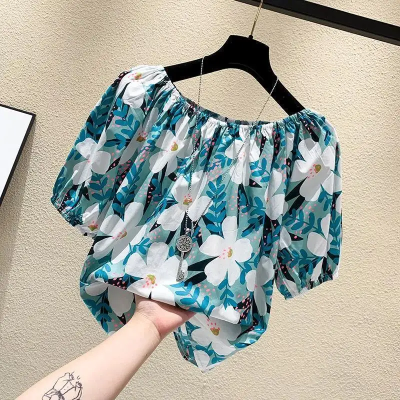 

2024 Chiffon Shirt Women's Summer Shirt Beach Party Off Shoulder Shirt Bandage Sexy Chemises Women's Top Fashionable E791