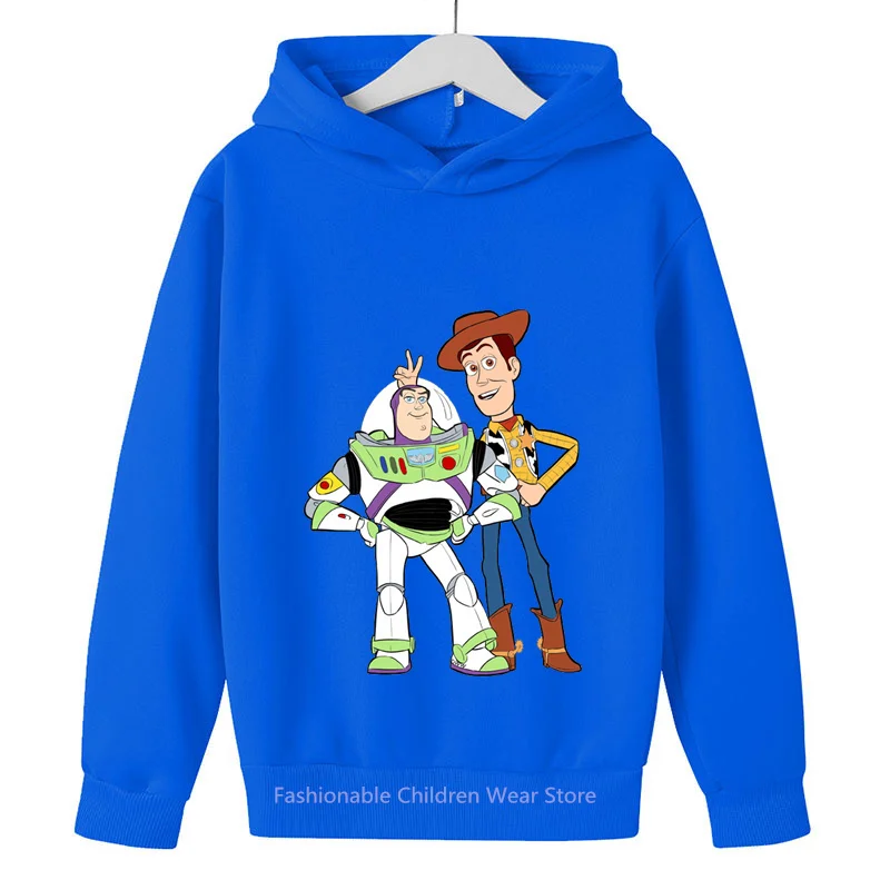 Kids Sweatshirts Spring/Autumn Disney Toy Story Kids Hoodie Cartoon Print Korean Fashion For Boys Girls