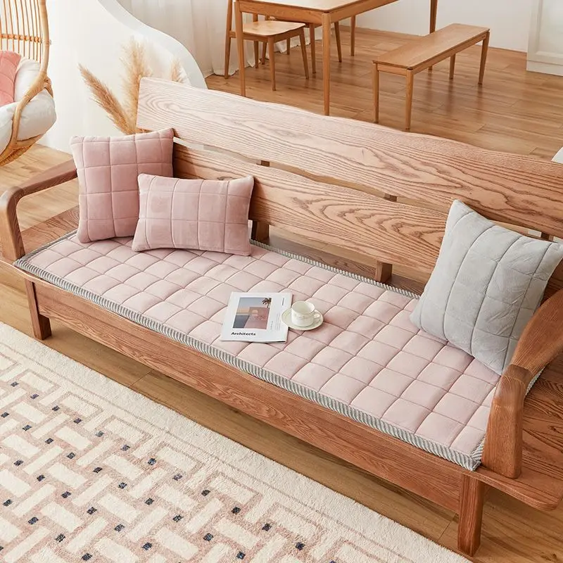 

Autumn Winter Thicken Solid Wood Sofa Cushion Simple Pure Color Living Room Sofa Anti-slip Pad Fashion Home Decoration Sofa Mat