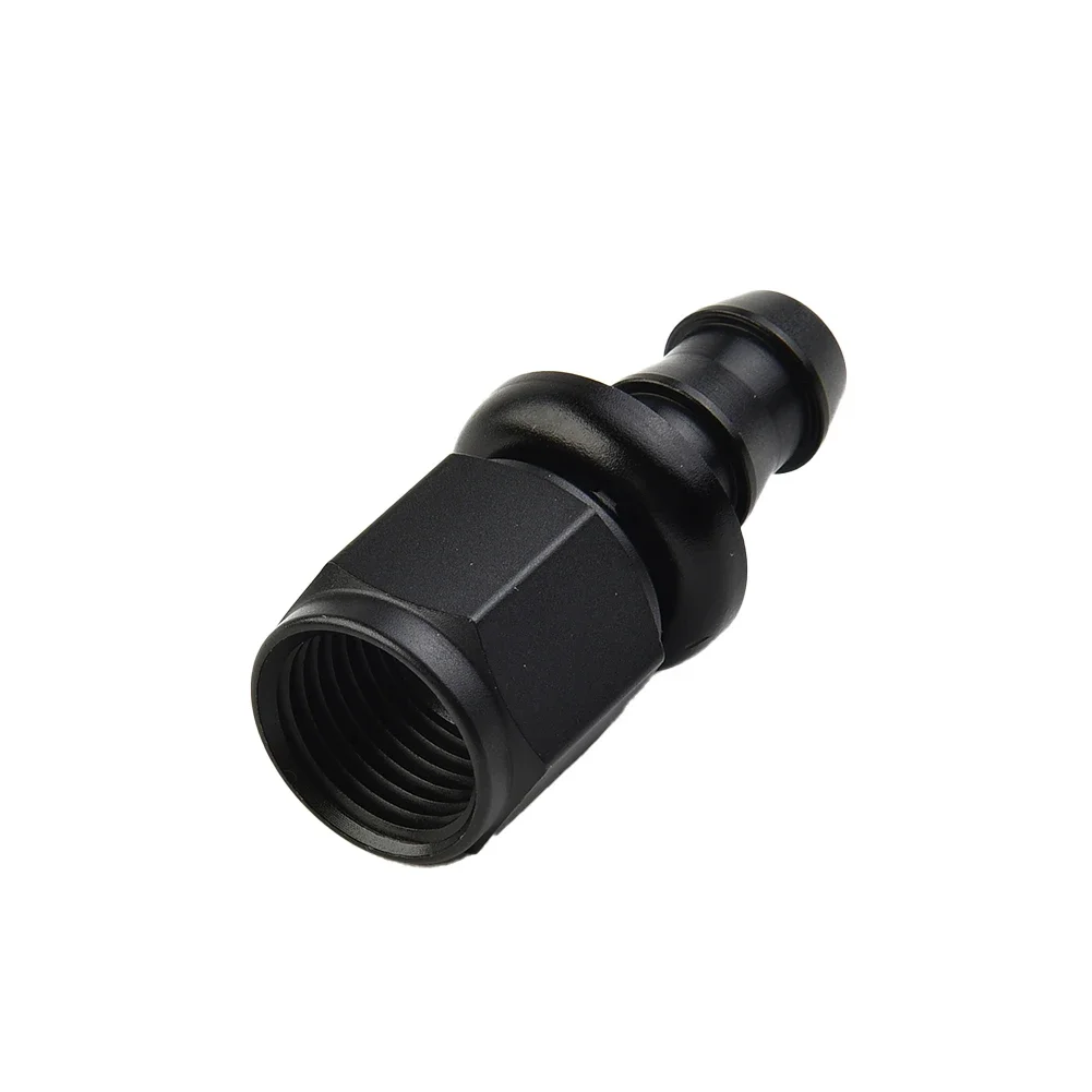 

6AN AN6 Female To 3/8 Straight Push Barb Hose Adapter (DC-AN6-0 Degree Black) AN6 Female Swivel To 3/8” Barb End Straight Fittin