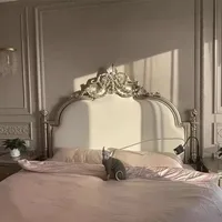 Lit double Princesse Italienne avec rangement intégré, cadre de lit King Size et têtes de lit, mobilier de chambre à coucher 5