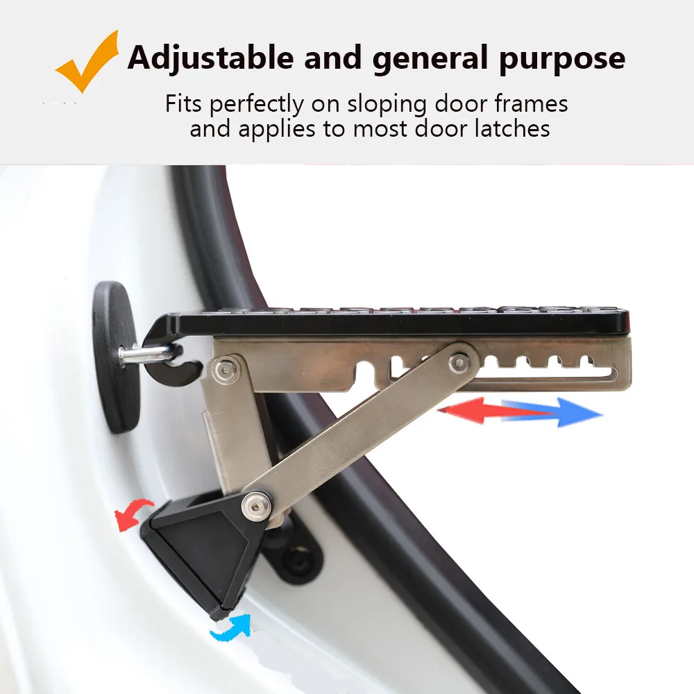 Universal 440 Lbs Aluminum Car Roof Rack Step Fit Door Latch Rooftop Up Hook Stand Pedals Most SUV Pickup Accessories