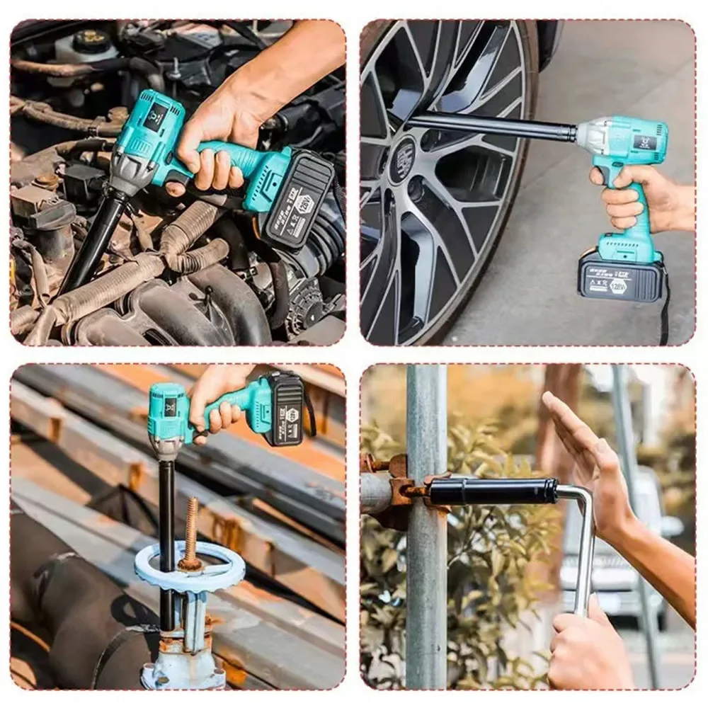 150/200/300mm Deep Impact Hex Wrench Socket Head 1/2" Drive Adapter Overlength Electric Impact Hex Wrench Socket Special Tool images - 6