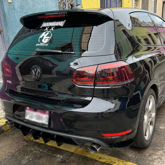 Car Rear Bumper Splitter Diffuser Body Kit Tuning ABS Gloss Black