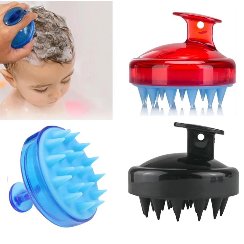 Silicone Shampoo Scalp Hair Massager Head Body Scalp Massage Brush Comb