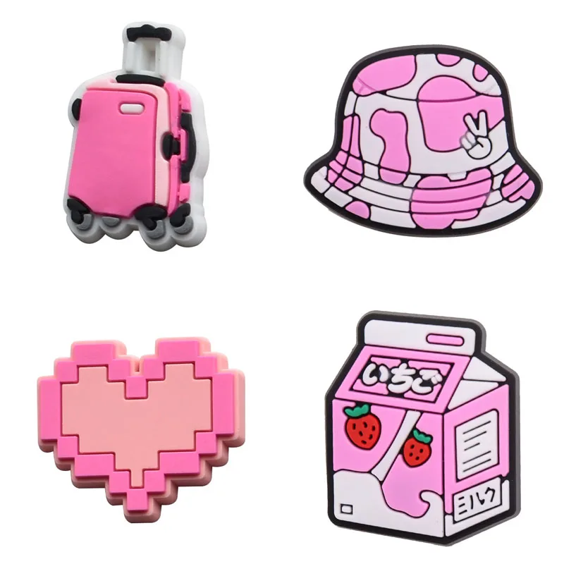 Pink Hat & Camera Shoe Charms - Fun Clog Decorations