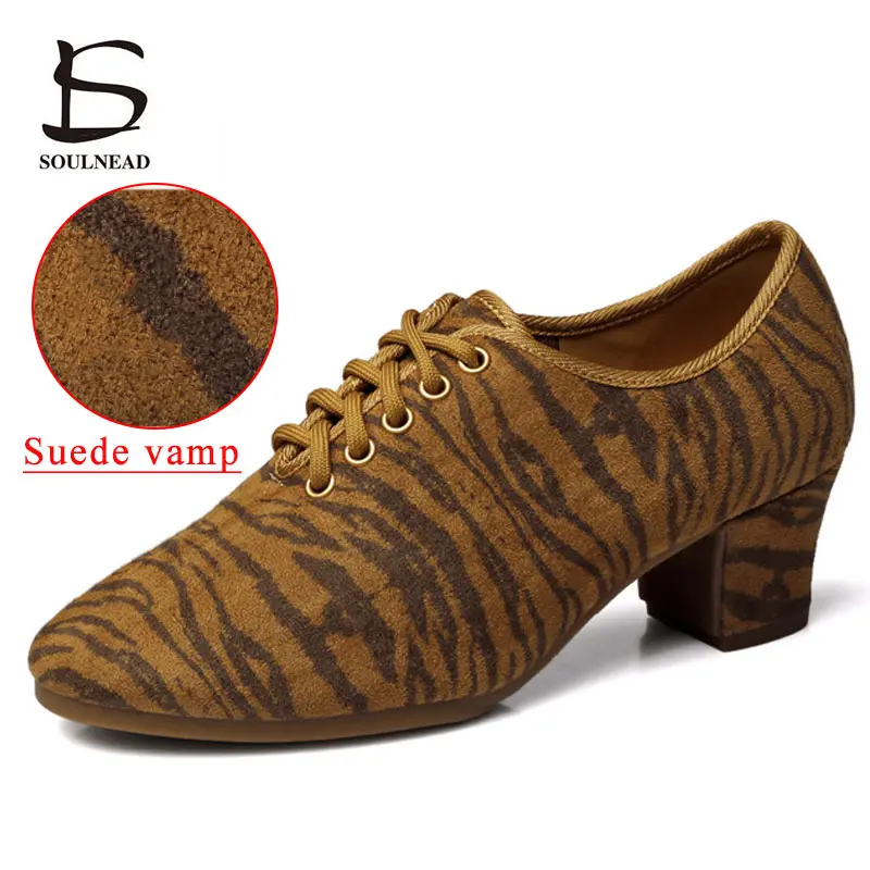 Latin Dance Shoes Woman Jazz High Heels Ballroom Salsa Latino Female Modern Training Dancing Sneakers Zapatos baile latino mujer
