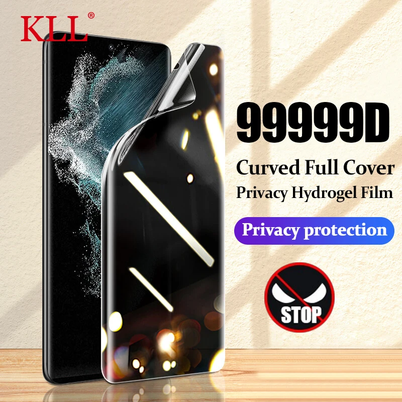 

Anti-spy Full Cover Curved Hydrogel Film for Samsung Galaxy S22 Ultra S21 Plus S20 FE Privacy Film Galaxy Note 20 A52S no Glass