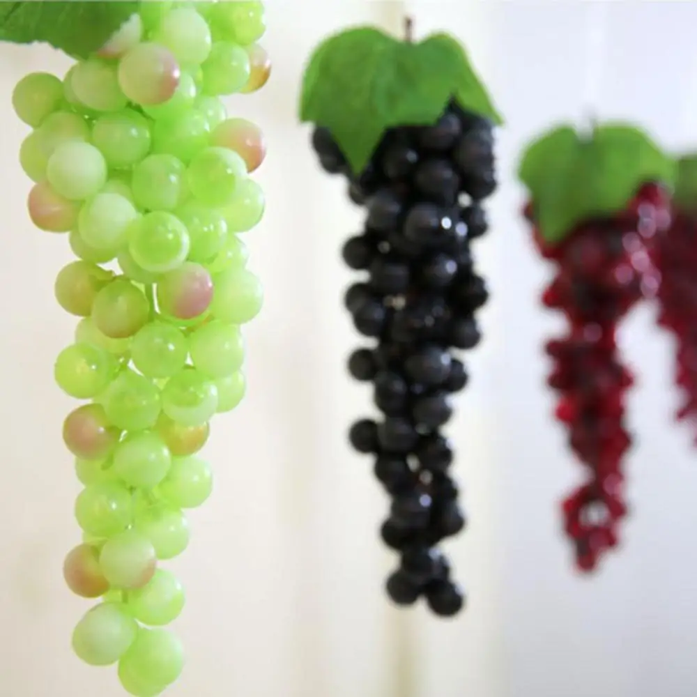 Artificial Simulation Fruit Grapes Plastic Leaves Christmas Home Garden Wedding Party Decoration Props