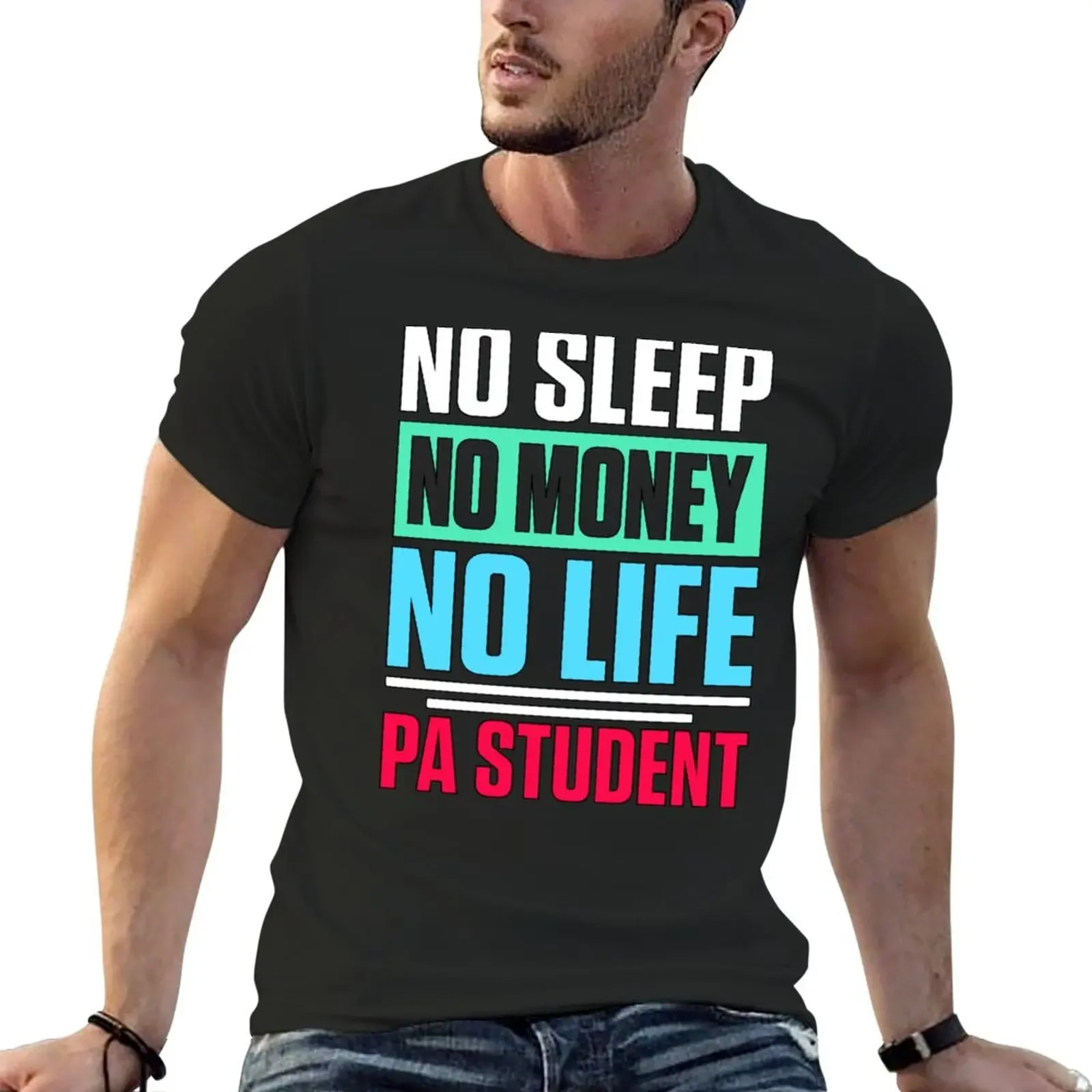 

Футболка мужская с надписью «No Sleep No Money No Life PA»