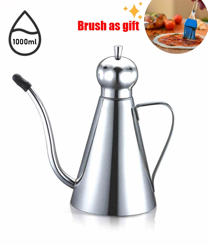 HENNOX Stainless Steel Oil Dispenser Bottle With Nozzle | Leak Proof