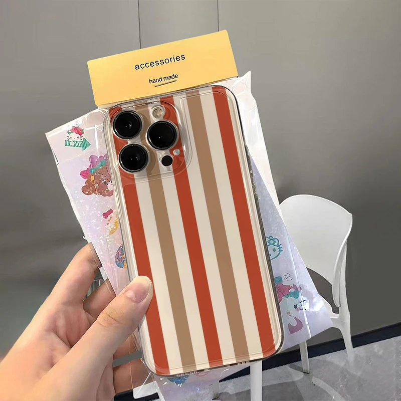 Vibrant Stripes Transparent Phone Case