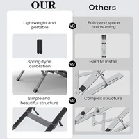 [Ultra Compact] Support en aluminium pour ordinateur portable pliable et pliable pour bureau, support de tablette léger pour les voyages d'affaires 4
