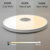 Plafonniers intelligents LED RGB APP télécommande gradation éclairage domestique moderne lumière musicale avec haut-parleur pour salon chambre 3