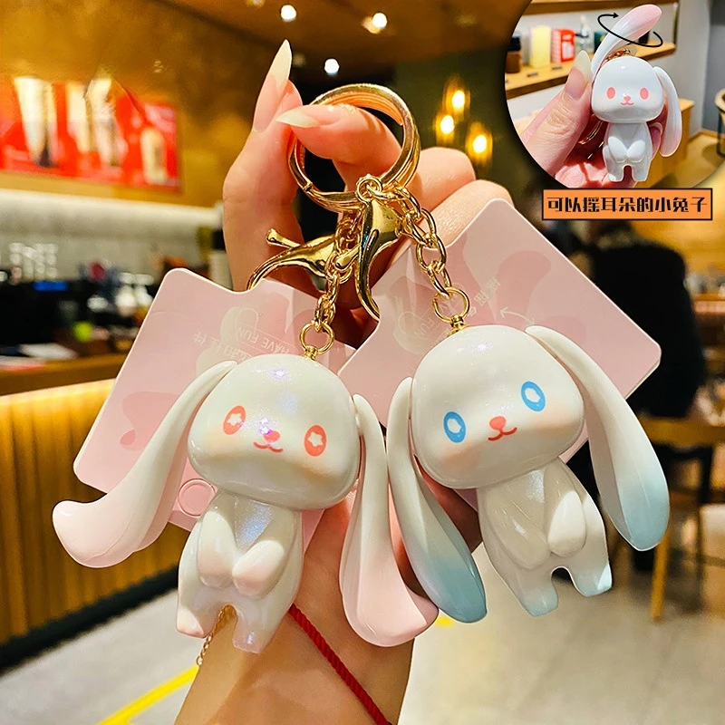 

Cartoon Cute Shake Rabbit Creative Car Keychain Bag Pendant Couple Small Gifts Wholesale