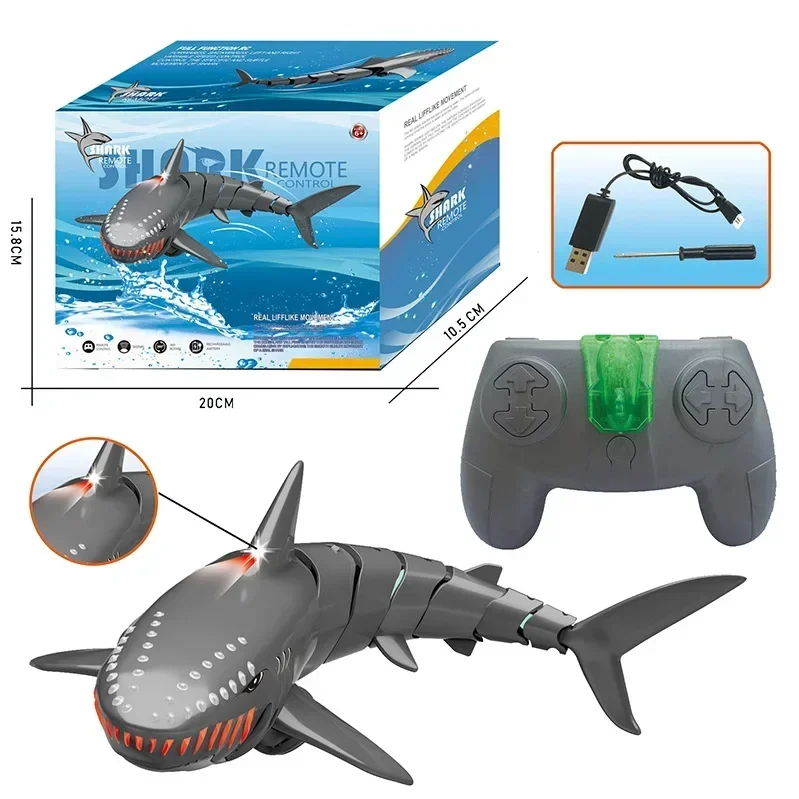 Remote Control Animal Funny RC Shark Toy  Bath Tub Pool Electric Toys for Kids Boys Children Cool Stuff Sharks Submarine  Prank 5