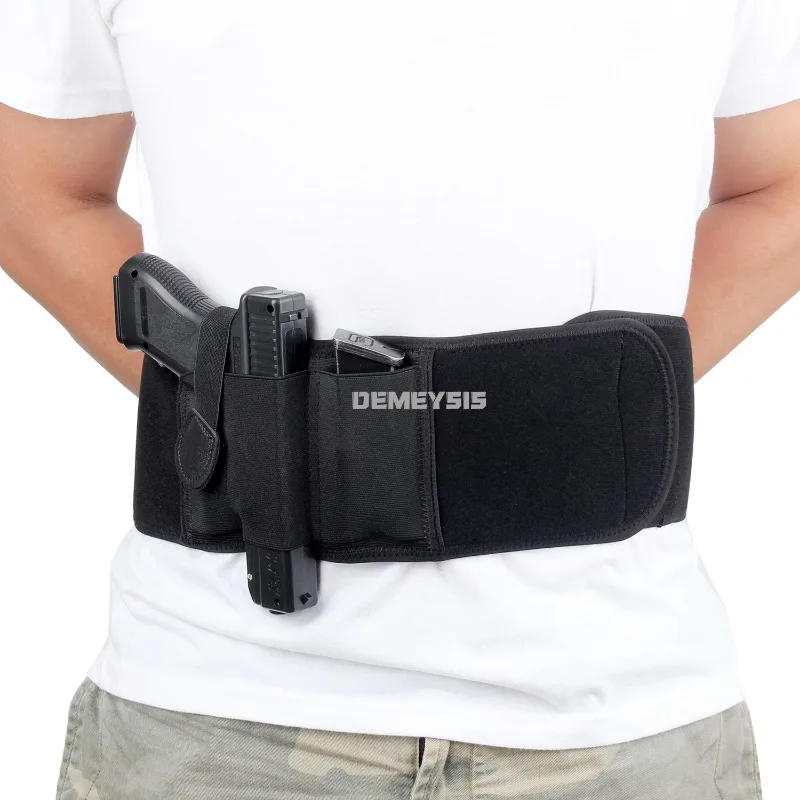 Pistol Holster Tactical Belly Band Holster Concealed Carry Pistol Airsoft Right Left Hand Belt Holster For Glock Sig Sauer Beretta Walther