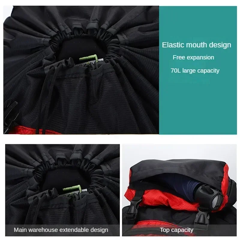 55L / 80L / 100L Wandelen Camping Rugzak MOLLE Rugzak Waterdichte Dagrugzak voor Reizen Multifunctionele Outdoor Bergbeklimmen Rugzakken Camouflage Wandelen Grote Tactische Tas,80l khaki