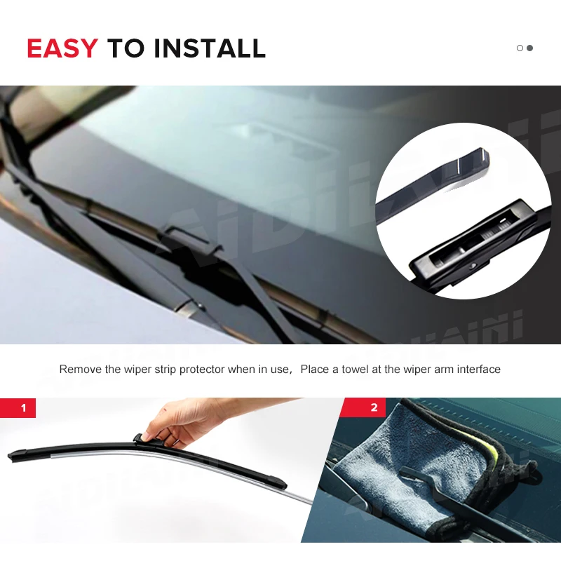 MIDOON Wiper Blades for Renault Fluence 24"&16" Fit Bayonet Arms 2011 2012 2013 2014 2015 2016 2