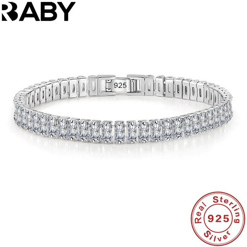 

925 Sterling Silver Bracelet Elegant Zircon Crystal Fashion Jewelry For Women Engagement Wedding Glamour Jewelry 18CM