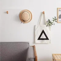 Fashion Creative Wooden Coat Hooks for Wall Wood Pegs Single Coat Rack Hooks for Hanging Clothes Coats Hats Towels 2