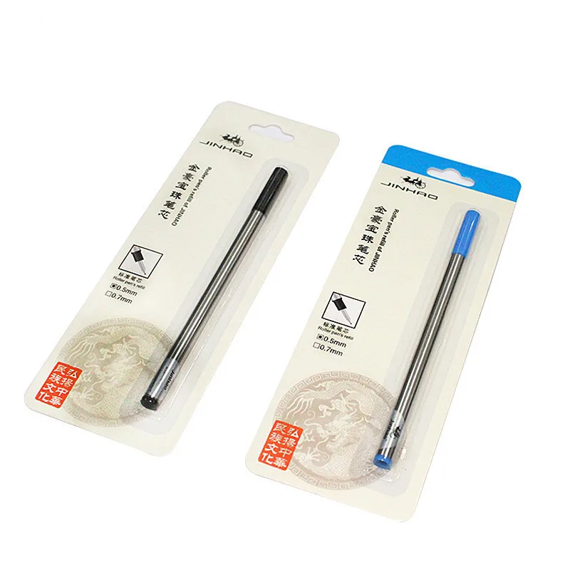 Jinhao Rollerball Pen screw refill 0.5mm 0.7mm Spiral Signature Replacement refill Blue ink 3