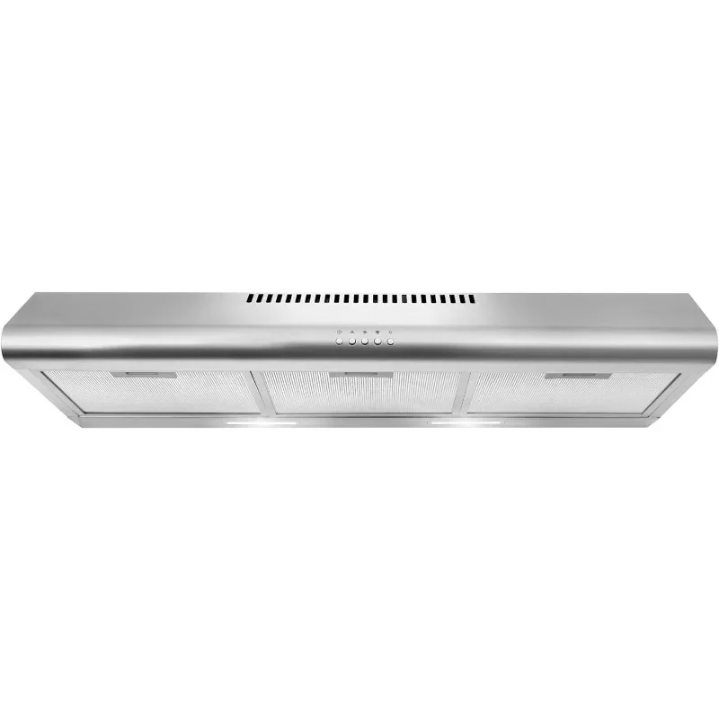 

Under Cabinet Range Hood Ductless Convertible Duct, Slim Kitchen Stove Vent with, 3 Speed Exhaust Fan, Reusable Filter